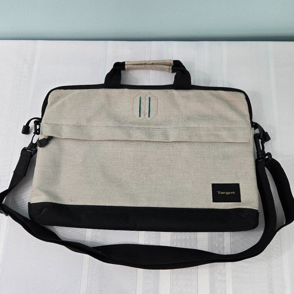 Laptop Bag/Case Full Zipper w/Black Padded Shoulder Strap Zipper Pocket - 15"